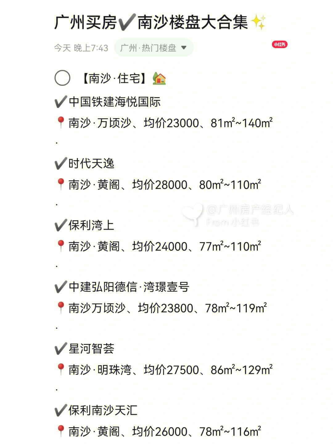 南沙新楼盘最新房价概览